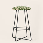 Olive Green Leaves: Mid Century Edition Stool Gallery Image 1