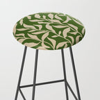 Olive Green Leaves: Mid Century Edition Stool Gallery Image 2