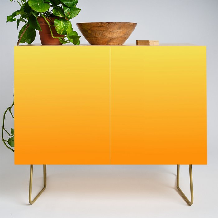 ORANGE Bright Ombre Color Pattern  Credenza Gallery Image 1