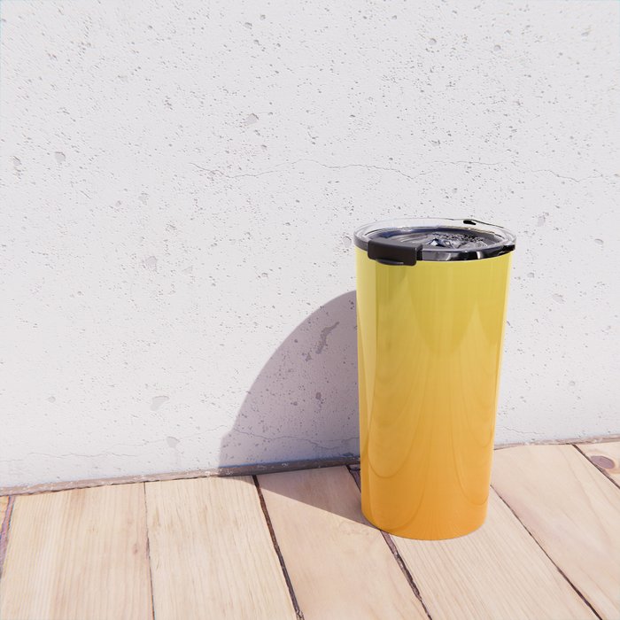 ORANGE Bright Ombre Color Pattern  Travel Mug Gallery Image 4