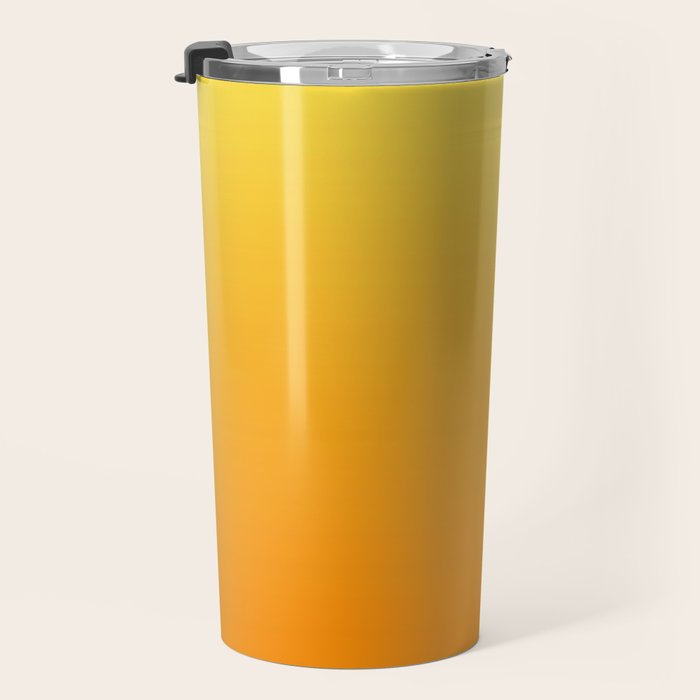 ORANGE Bright Ombre Color Pattern  Travel Mug Gallery Image 3