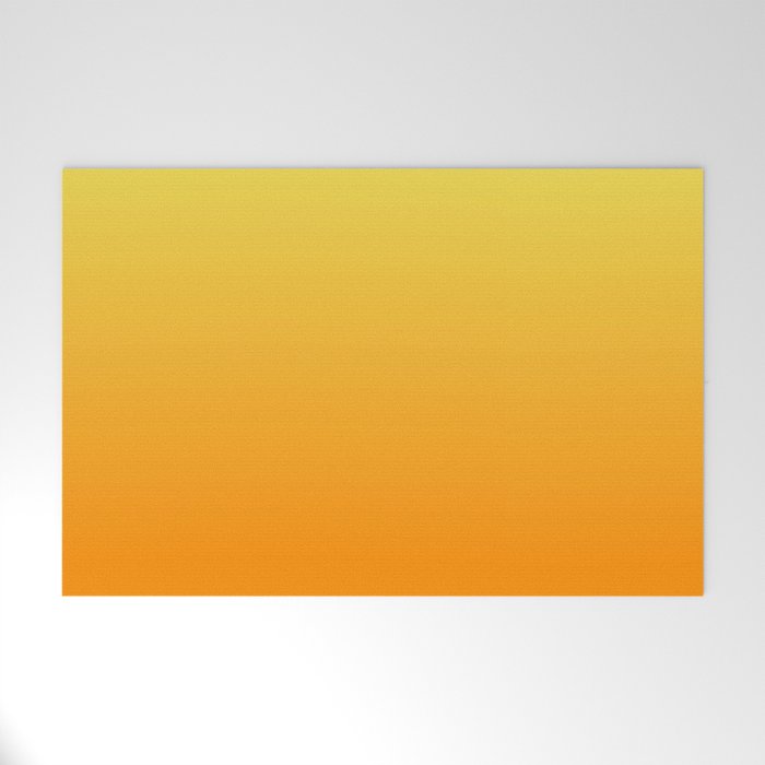 ORANGE Bright Ombre Color Pattern  Welcome Mat Gallery Image 1