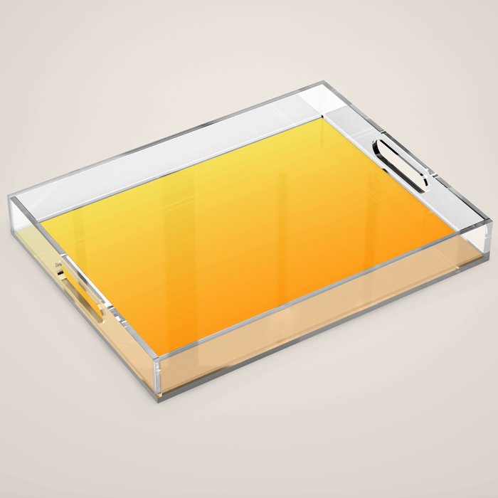 ORANGE Bright Ombre Color Pattern  Acrylic Tray Gallery Image 1