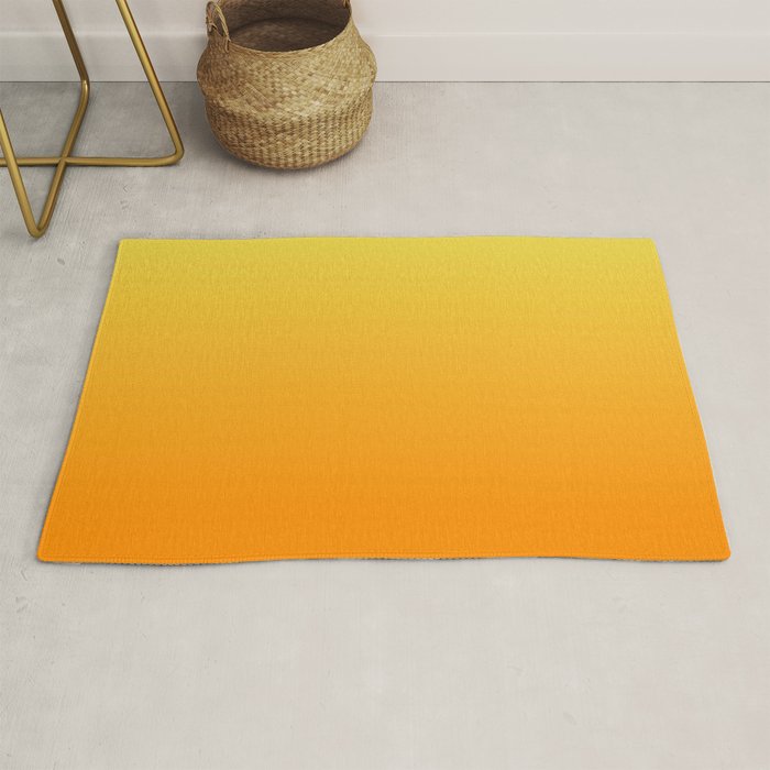 ORANGE Bright Ombre Color Pattern  Rug Gallery Image 1