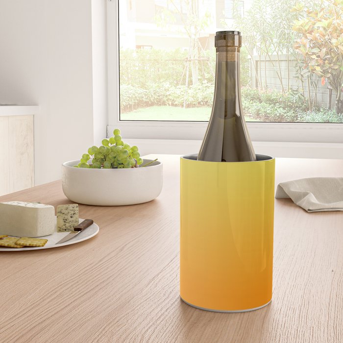 ORANGE Bright Ombre Color Pattern  Wine Chiller Gallery Image 4