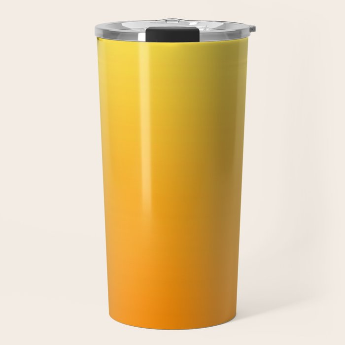 ORANGE Bright Ombre Color Pattern  Travel Mug Gallery Image 1