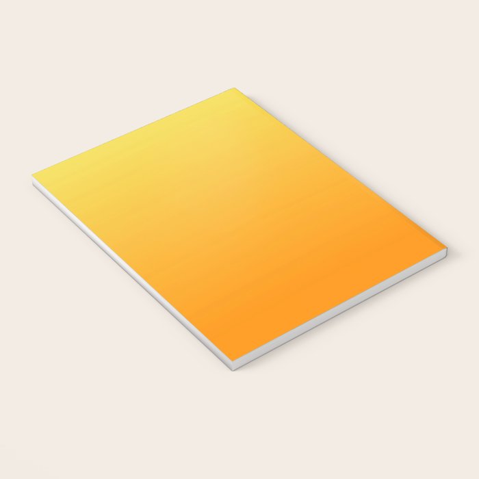 ORANGE Bright Ombre Color Pattern  Notebook Gallery Image 3