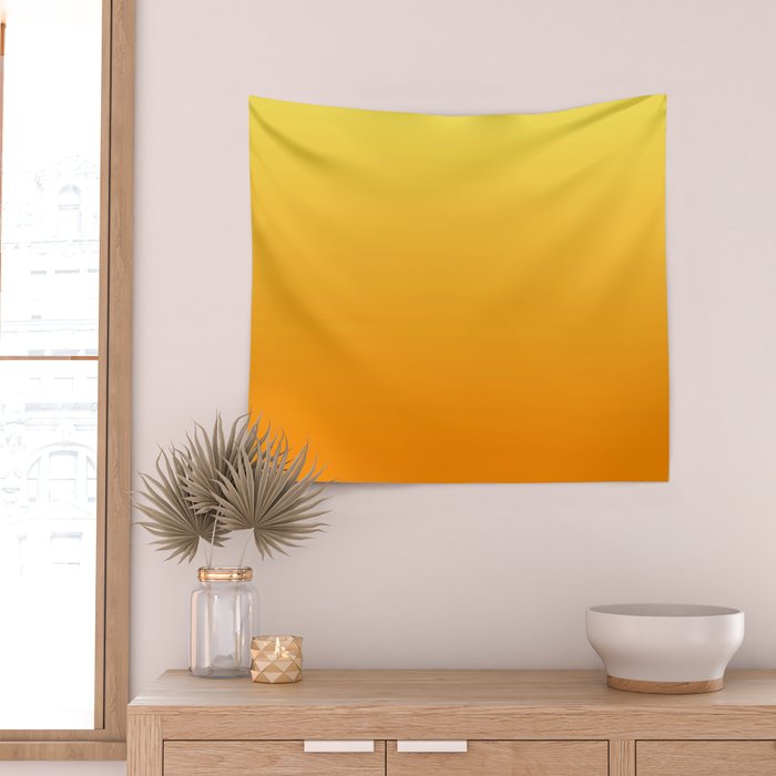 ORANGE Bright Ombre Color Pattern  Wall Tapestry Gallery Image 2