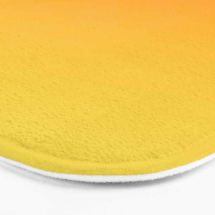 ORANGE Bright Ombre Color Pattern  Bath Mat Gallery Image 3