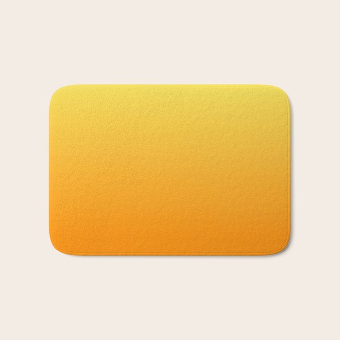 ORANGE Bright Ombre Color Pattern  Bath Mat Gallery Image 1