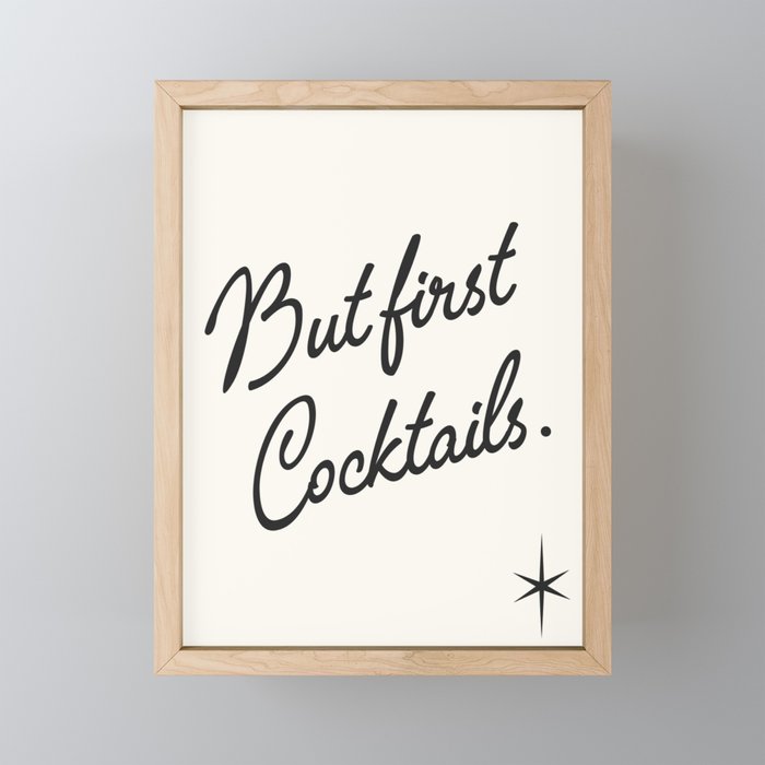 but first cocktails. Mini Art Print Gallery Image 1