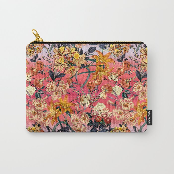 Multicolor Summer Floral Pattern Carry All Pouch Gallery Image 1
