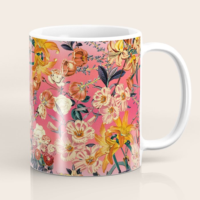 Multicolor Summer Floral Pattern Coffee Mug Gallery Image 1