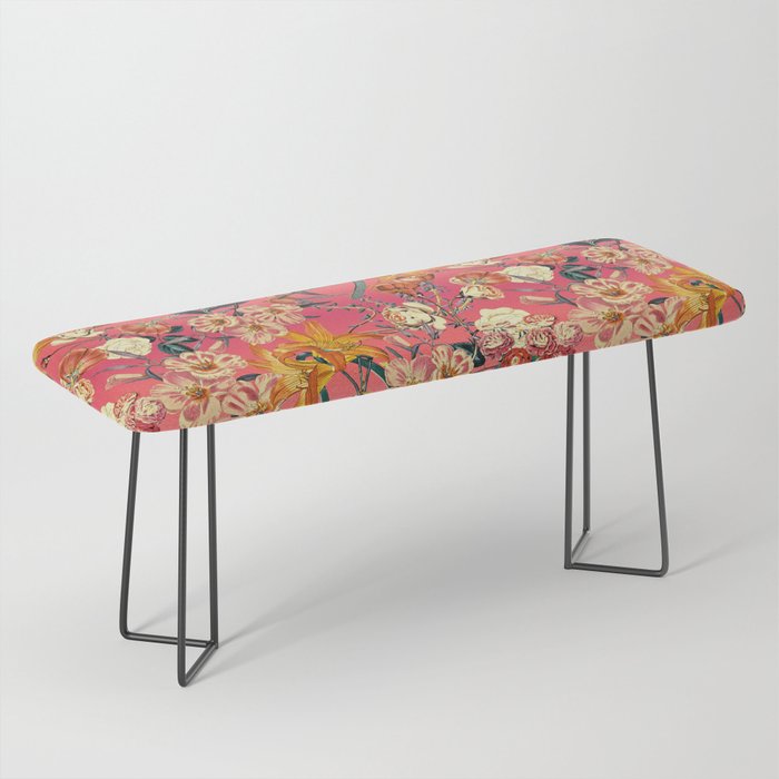 Multicolor Summer Floral Pattern Bench Gallery Image 1