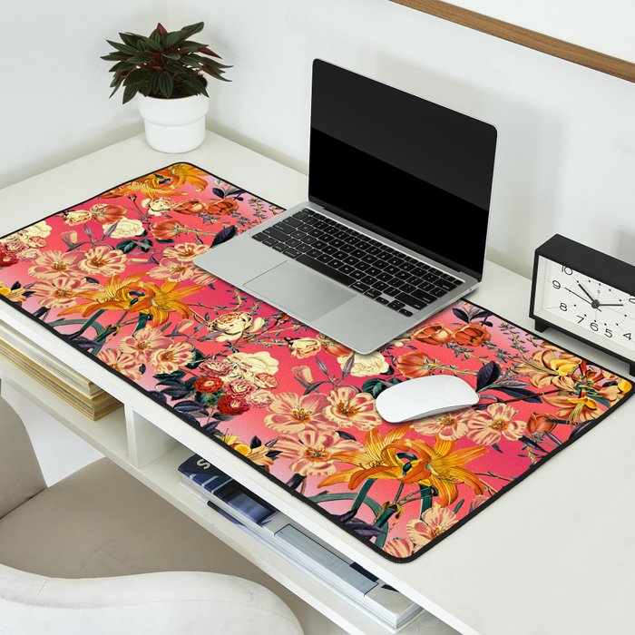 Multicolor Summer Floral Pattern Desk Mat Gallery Image 2