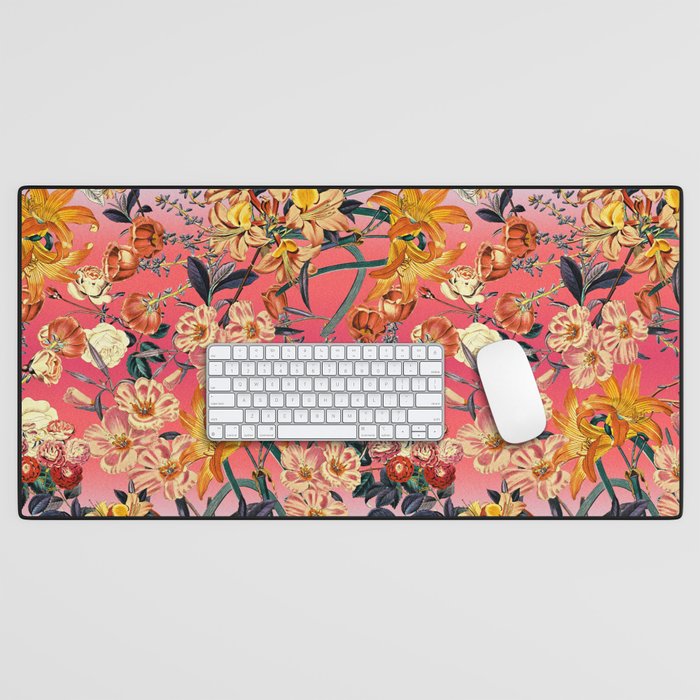 Multicolor Summer Floral Pattern Desk Mat Gallery Image 1