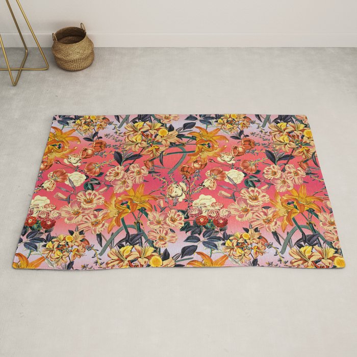 Multicolor Summer Floral Pattern Rug Gallery Image 2