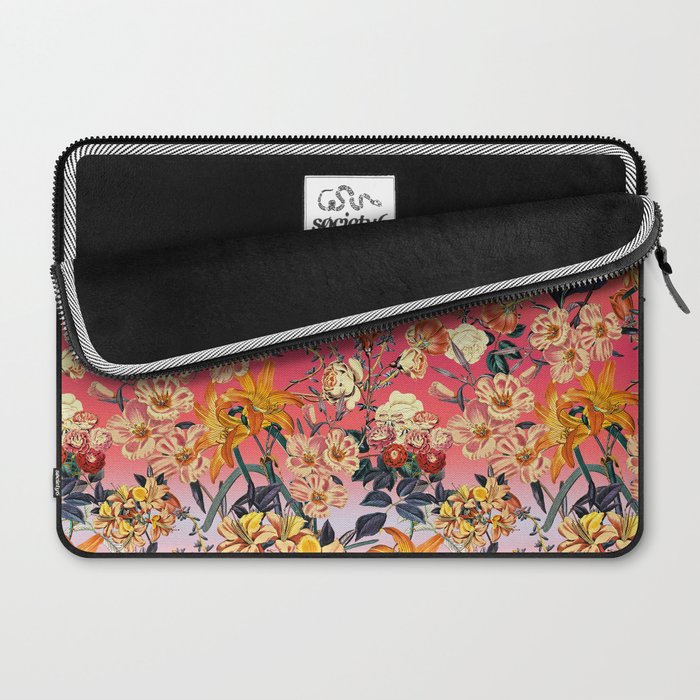Multicolor Summer Floral Pattern Laptop Sleeve Gallery Image 2