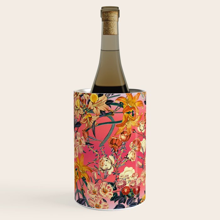 Multicolor Summer Floral Pattern Wine Chiller Gallery Image 1