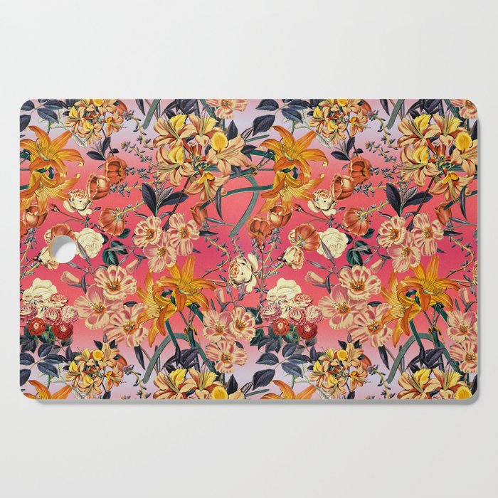 Multicolor Summer Floral Pattern Cutting Board Gallery Image 1