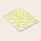 Chartreuse abstract line art 16 Notebook Gallery Image 2