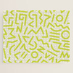 Chartreuse abstract line art 16 Jigsaw Puzzle Gallery Image 1