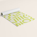 Chartreuse abstract line art 16 Yoga Mat Gallery Image 2