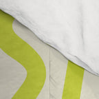 Chartreuse abstract line art 16 Comforter Gallery Image 4