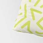 Chartreuse abstract line art 16 Pillow Sham Gallery Image 4