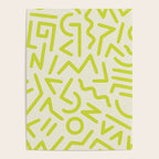 Chartreuse abstract line art 16 Poster Gallery Image 4