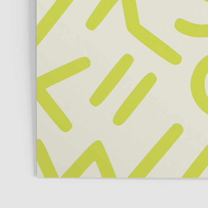 Chartreuse abstract line art 16 Poster Gallery Image 3
