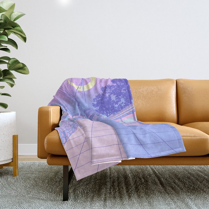 Kyoto Nights Throw Blanket Gallery Image 1