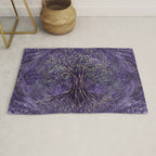 Tree of life -Yggdrasil Amethyst and silver Rug Gallery Image 1