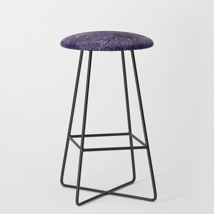 Tree of life -Yggdrasil Amethyst and silver Stool Gallery Image 1