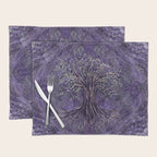 Tree of life -Yggdrasil Amethyst and silver Placemat Gallery Image 1