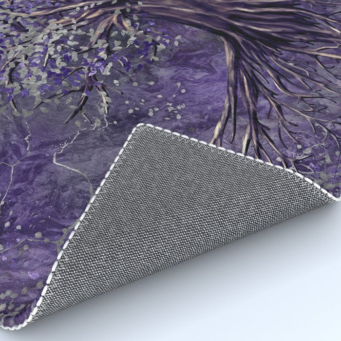 Tree of life -Yggdrasil Amethyst and silver Rug Gallery Image 4