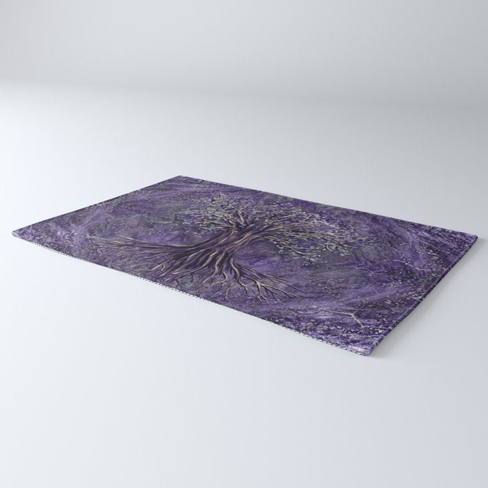 Tree of life -Yggdrasil Amethyst and silver Rug Gallery Image 3