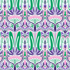 Art Nouveau Pattern 1 - Purple, Pink, Green Coffee Mug Gallery Image 2