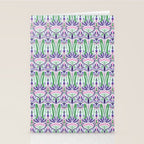 Art Nouveau Pattern 1 - Purple, Pink, Green Stationery Card Gallery Image 2
