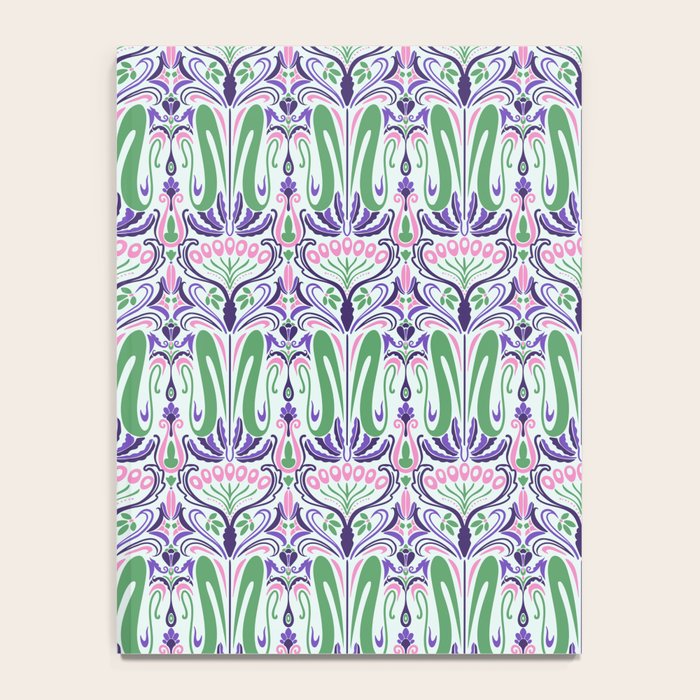 Art Nouveau Pattern 1 - Purple, Pink, Green Notebook Gallery Image 4