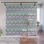 Art Nouveau Pattern 1 - Purple, Pink, Green Wall Mural Gallery Image 1