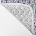 Art Nouveau Pattern 1 - Purple, Pink, Green Bath Mat Gallery Image 2