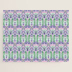 Art Nouveau Pattern 1 - Purple, Pink, Green Jigsaw Puzzle Gallery Image 1