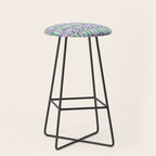 Art Nouveau Pattern 1 - Purple, Pink, Green Stool Gallery Image 1