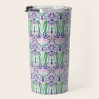 Art Nouveau Pattern 1 - Purple, Pink, Green Travel Mug Gallery Image 3