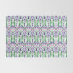 Art Nouveau Pattern 1 - Purple, Pink, Green Rug Gallery Image 2