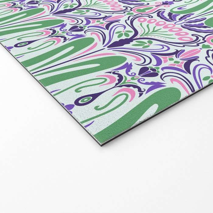 Art Nouveau Pattern 1 - Purple, Pink, Green Welcome Mat Gallery Image 2