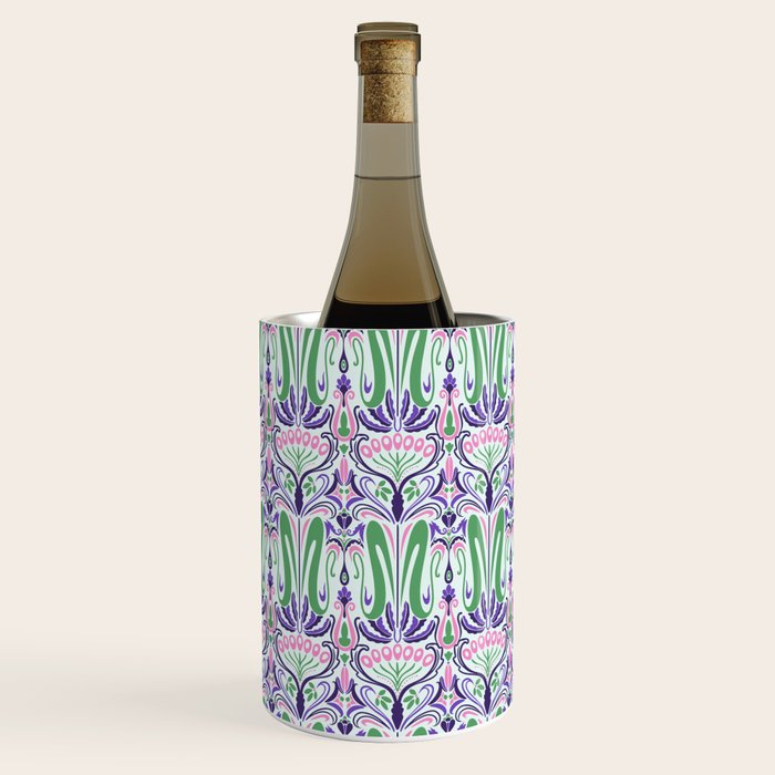 Art Nouveau Pattern 1 - Purple, Pink, Green Wine Chiller Gallery Image 3