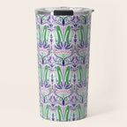 Art Nouveau Pattern 1 - Purple, Pink, Green Travel Mug Gallery Image 1