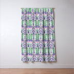 Art Nouveau Pattern 1 - Purple, Pink, Green Window Curtain Gallery Image 3